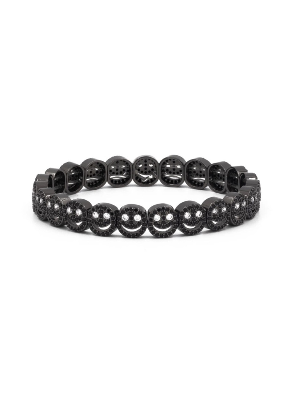 Sparkling Hematite Crystal Stretch Bracelet - Women's Jewelry